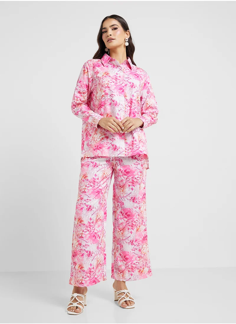 ELLA Printed Top & Pant Set