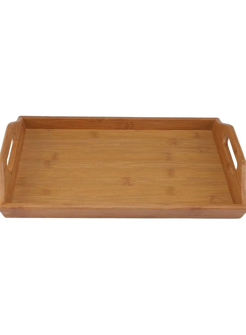 Abraj Home Basics Bamboo Serving Tray (Brown) - Image 1