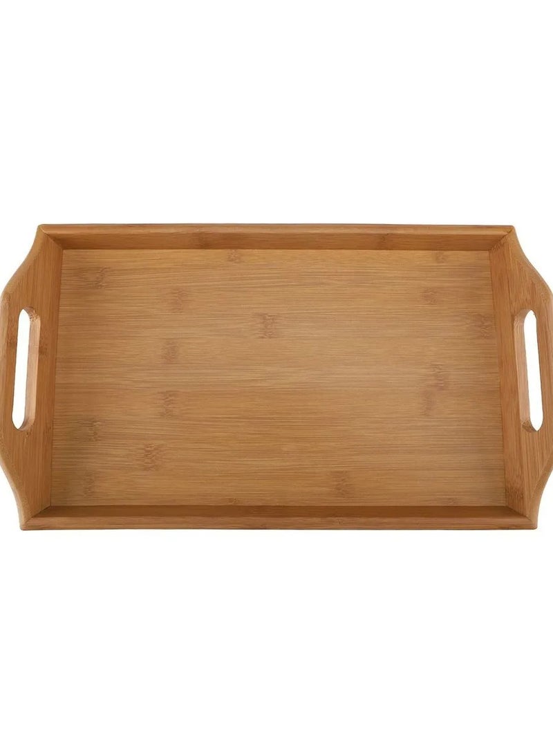 Abraj Home Basics Bamboo Serving Tray (Brown) - Image 2