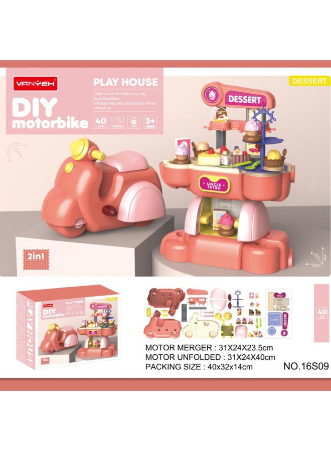 Children's Cooking Tableware Medical Tools Beauty Supermarket Sliding Tyrannosaurus Storage Suit Simulation Play House Toys-Specifications:16S09 - Image 1