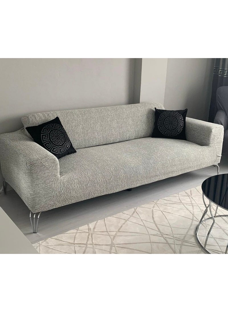 Tuchmall - Sofa Cover Made of Quality Jacquard Fabric Sofa Bed Cover Washable for 3 People - Image 1