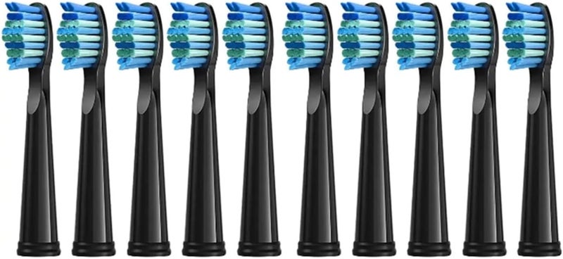 Toothbrush Heads ，Compatible for Yunchi， Seago 507 Electric and Teeth Care Product(10pcs Black) - Image 2