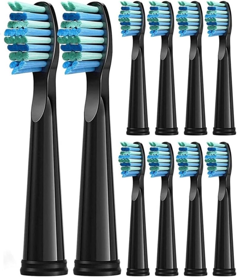 Toothbrush Heads ，Compatible for Yunchi， Seago 507 Electric and Teeth Care Product(10pcs Black) - Image 1