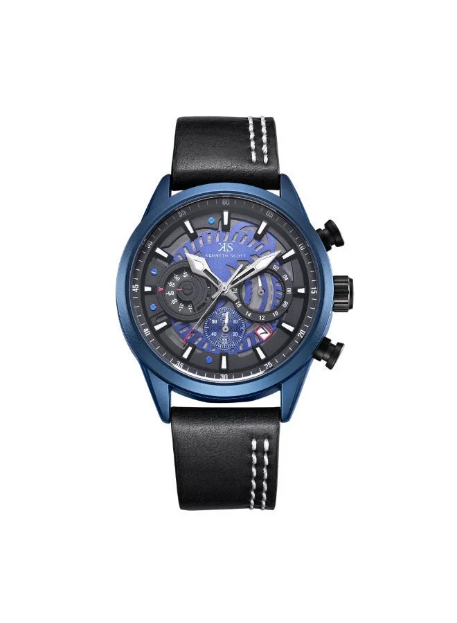 Men's PU Chronograph Watch K25107-LLLB - 44 mm