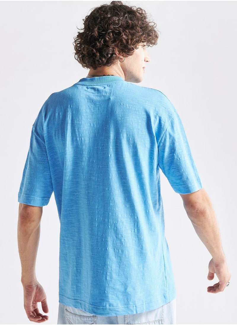 FAV Textured Crew Neck T-Shirt  - Image 2