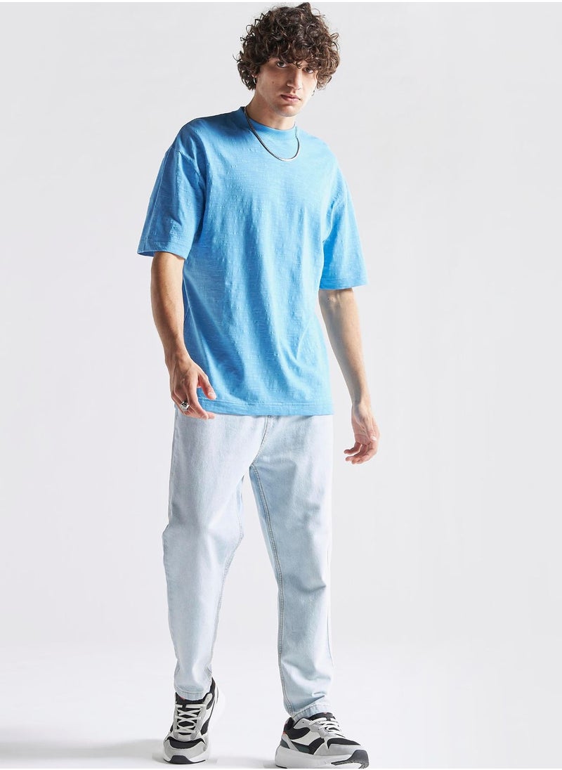 FAV Textured Crew Neck T-Shirt  - Image 4