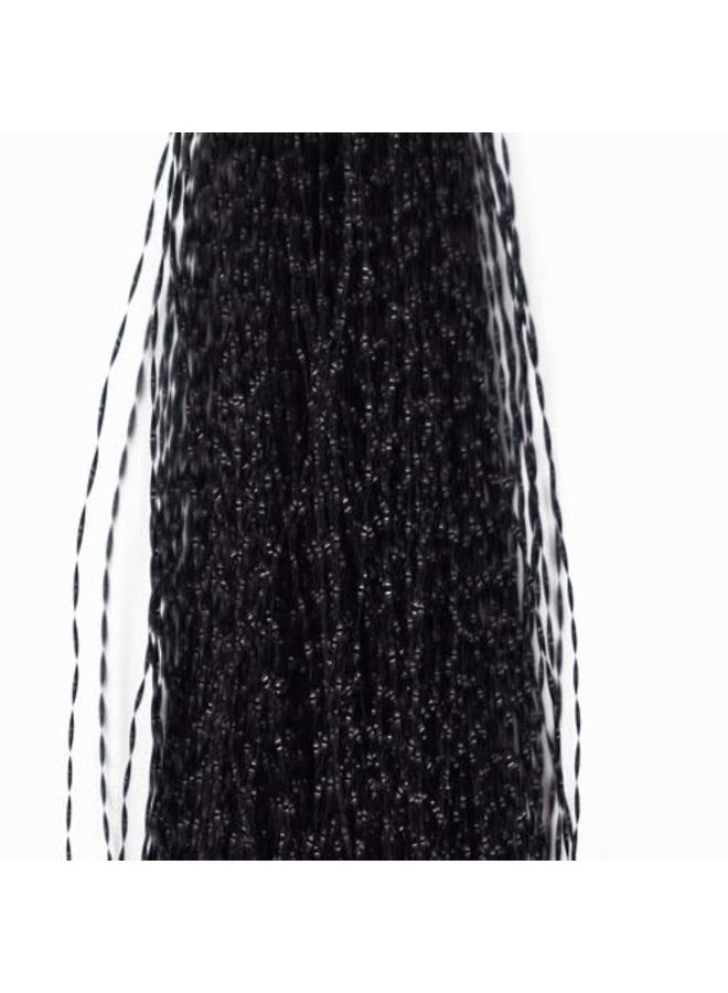Phecda Sport 10 Packs Crystal Flash Fly Fishing Line Fly Tying Material for Fishing Lure Dry Flies (10 Packs, Black)