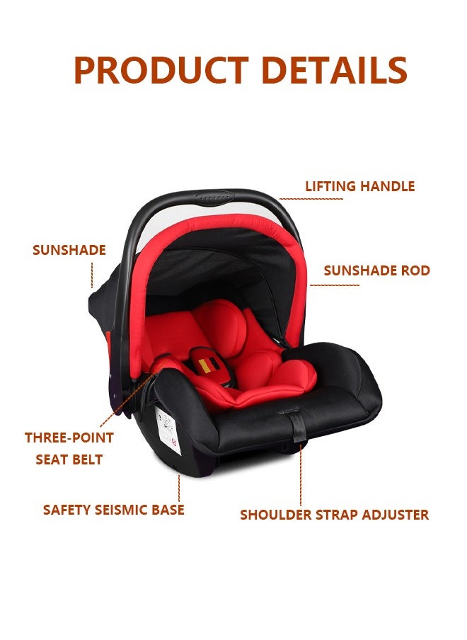 Occuwzz - Infant Safety Seat Sponge Cushion Secure Protection Portable Baby Car Seat Red - Image 1