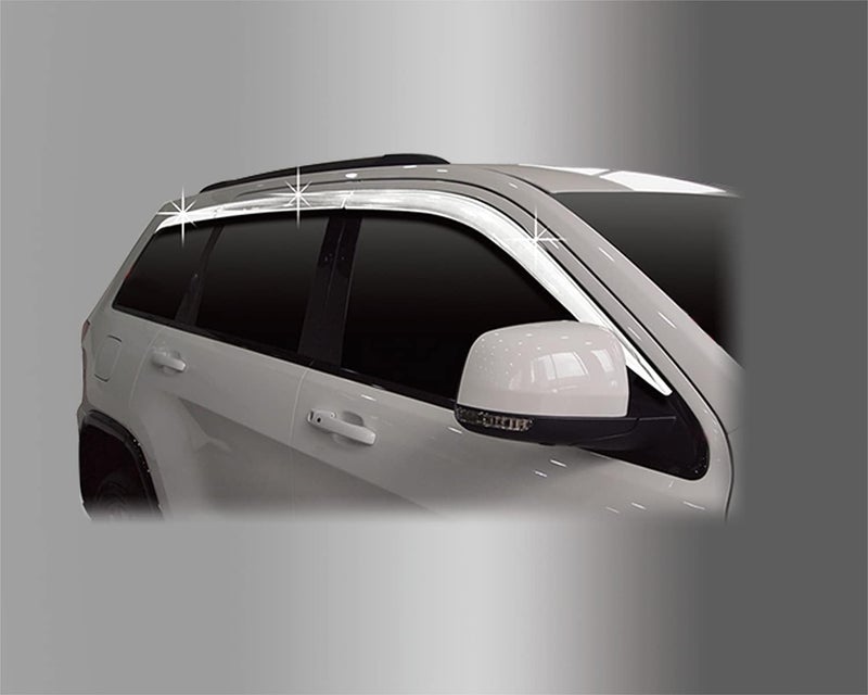 AUTO CLOVER Chrome Side Window Vent Visor 6 Piece Set for Jeep Grand Cherokee (2015-2021) - Image 4
