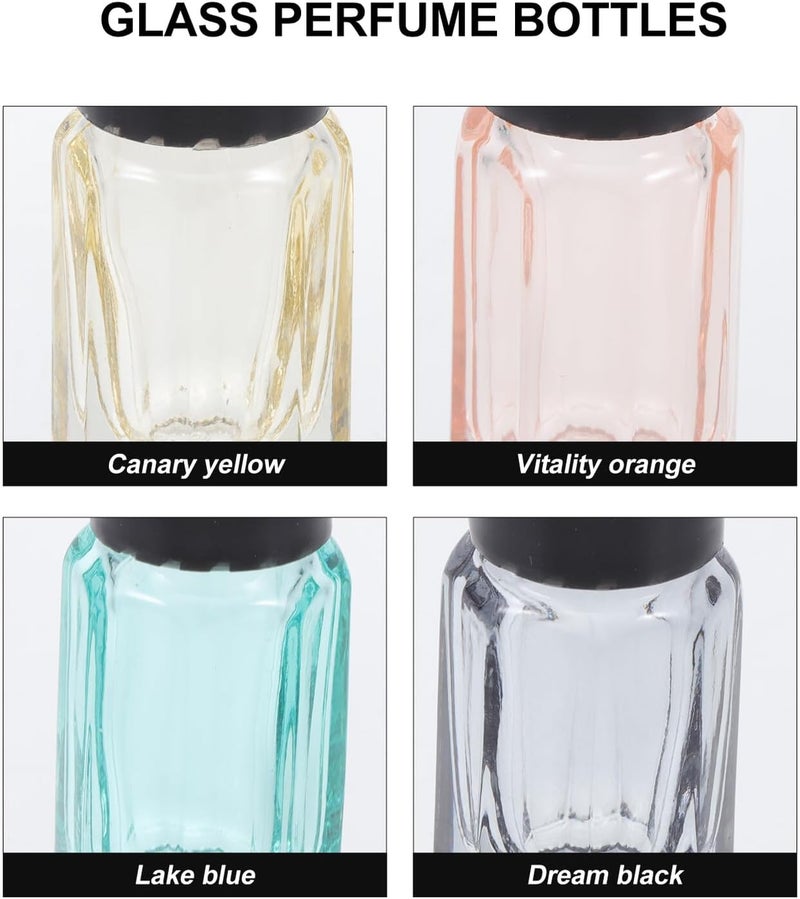 8pcs 3ml Multipurpose Glass Roller Bottles Set, Essential Oil Sub Bottles with Leak-proof Caps, Refillable Roll-on Containers for Travel and Samples - Image 2