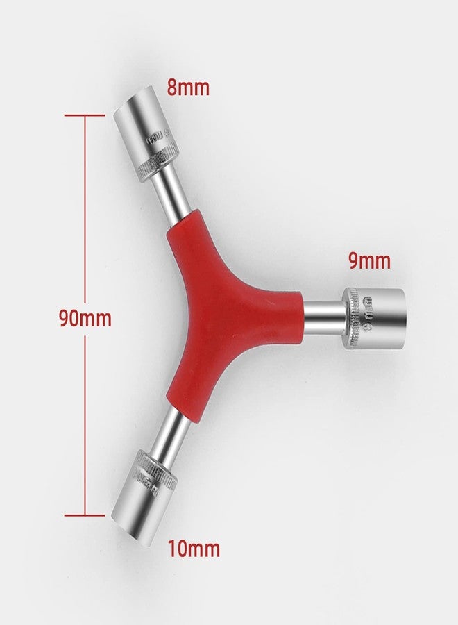 YOUMI Y-Shaped 3 Way Wrench Portable Lightweight Steel Chrome Plating, Y-Type Inner Hexagon Spanner Y-Type Socket Wrench for Bicycle Cycling Repair Hardware Multitool Kit - Image 3