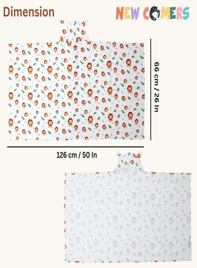 NEW COMERS® 100% Pure Cotton Waffle Hooded Wrapper - Baby Towel for New Born | Big Size 50cm x 26cm | Soft, Safe & Skin-Friendly | Perfect for Newborns 0-5 Years | Breathble Absorbant (Multicolor 4) - Image 5