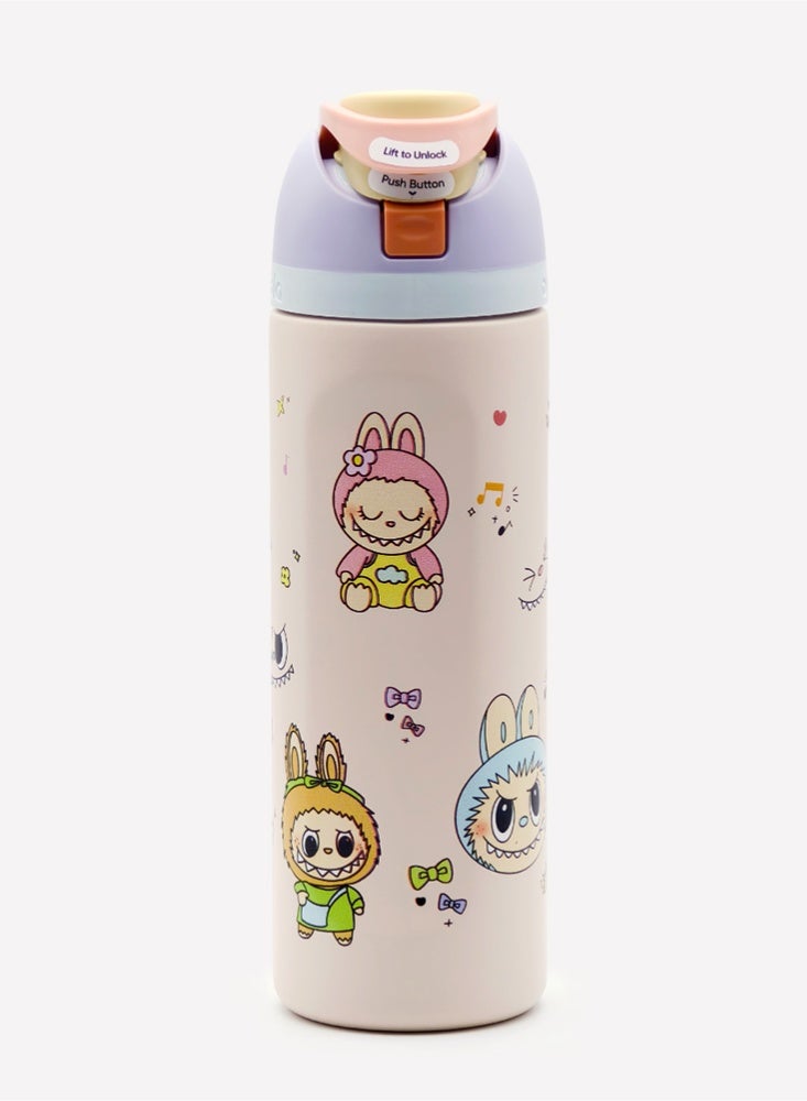 （24OZ）Freesip Insulated Stainless Steel Water Bottle With Straw For Sports And Travel, Bpa-Free, LIMITED EDITION LABUBU - view 2