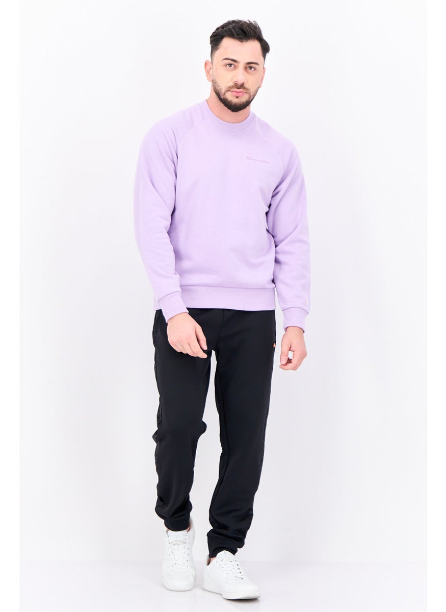 Champion Men Custom Fit Long Sleeves Outdoor Sweatshirt, Lavender  - Image 3