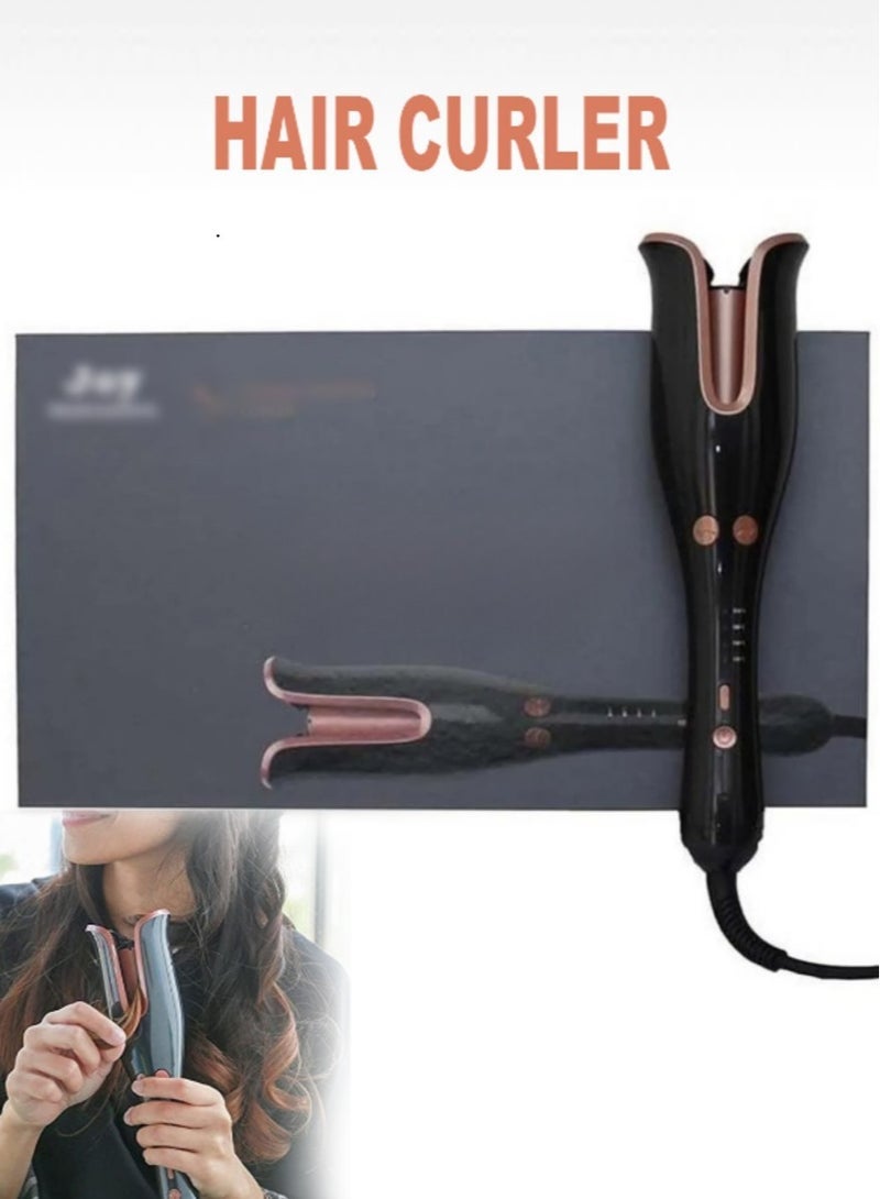 JOY CARE Professional Hair Curler, 1” Ceramic Rotating Barrel, Anti-Frizz Curling Wand with Temperature Control, Dual Voltage and Auto Shut-Off, Compact and Travel-Friendly - Image 1