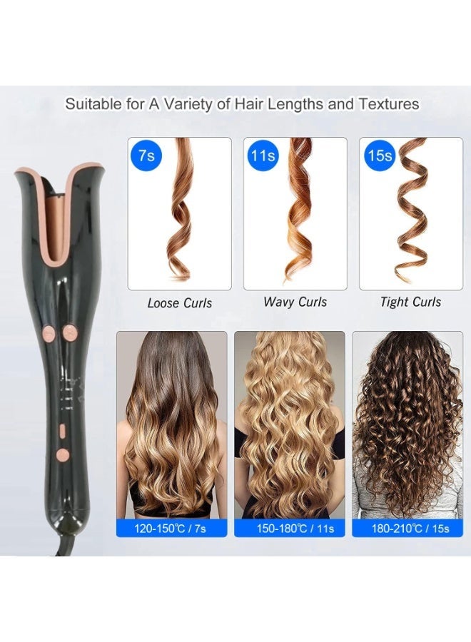 JOY CARE Professional Hair Curler, 1” Ceramic Rotating Barrel, Anti-Frizz Curling Wand with Temperature Control, Dual Voltage and Auto Shut-Off, Compact and Travel-Friendly - Image 4