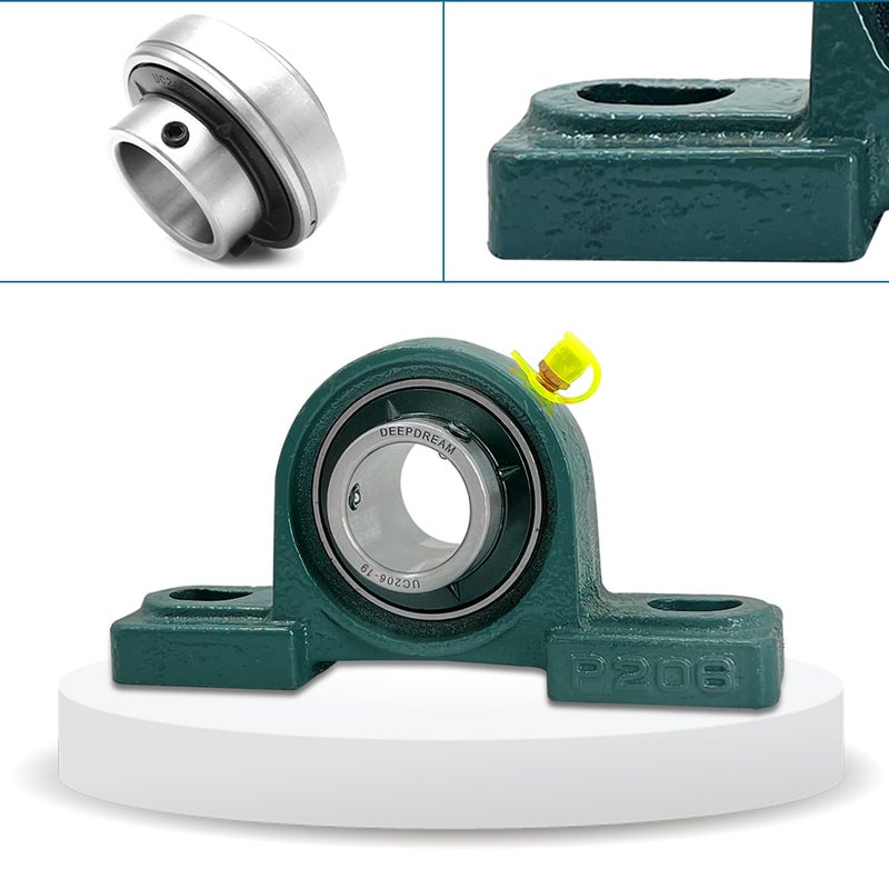 DEEPDREAM 2 Pcs UCP206-19 Pillow Block Mounted Ball Bearing with 1-3/16"(1.1875inch) Self Alignment - Image 5