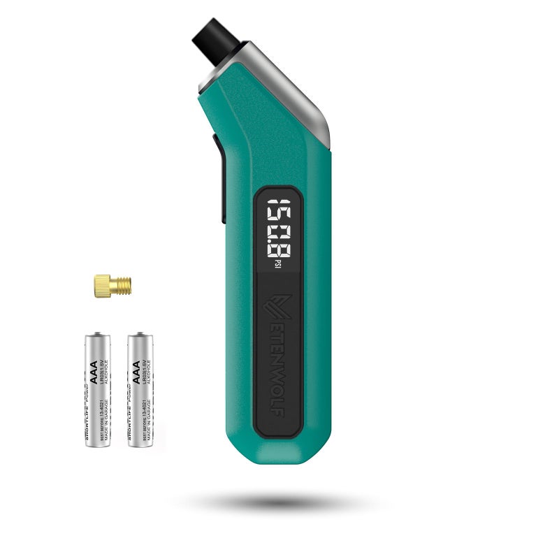 ETENWOLF T300 Plus Tire Pressure Gauge 200 PSI Digital Tire Gauge with Bright LED Display Tire Gauges for Tire Pressure with Presta Valve Adaptor Dark Cyan