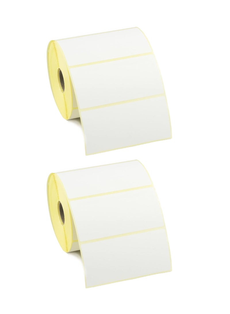 Terabyte 2 Rolls - 100mm x 50mm Barcode Label Sticker Direct Thermal 1000 Labels Per Roll for Zebra GC420d GC420t GK420d GK420t GX420d GX420t GX430t For Grocery, Supermarkets, Retail Store, Pharmacy - Image 1