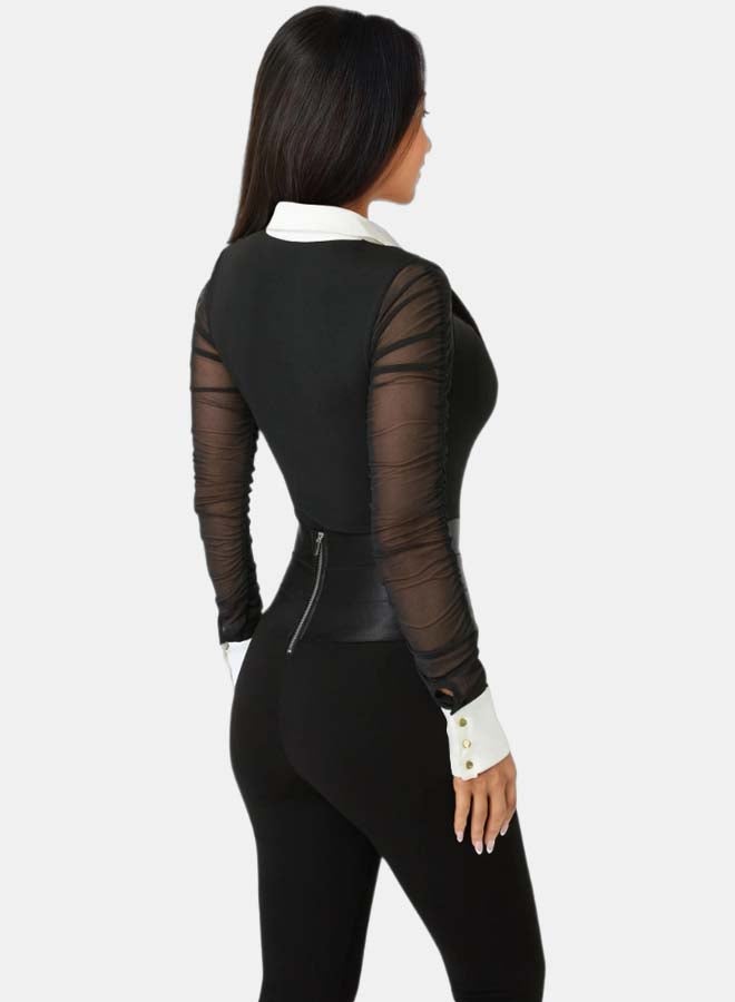 bebe Shirt Neckline Bodysuit - Image 4