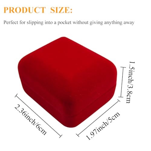 GBYAN Velvet Ring Box with LED Light Jewelry Display Gift Box for Proposal,Engagement, Wedding - Image 2