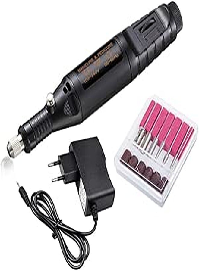 Portable Nail File Drill Kit Electric Manicure Pedicure Acrylic Salon Machine