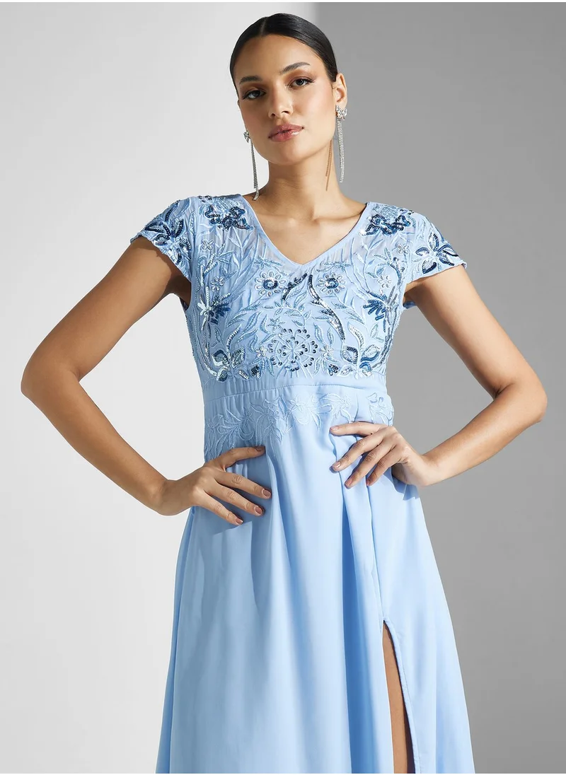 Namshi x Embellished Dress With Slit