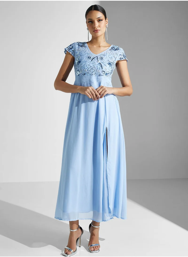 Namshi x Embellished Dress With Slit