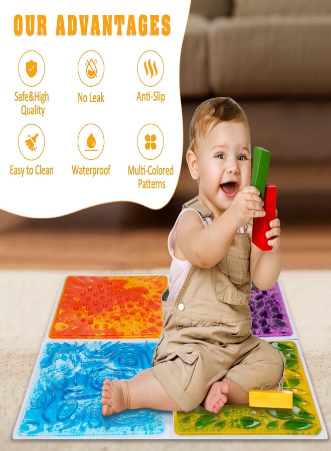 Crystiles Sensory Floor Tiles, 4 Set Textured Play Mats Pads Tiles, 12" X 12" Crash Pads for Kids, Sensory Decorative Tiles with ASTM, BS EN71, CPSIA Certified - Image 3