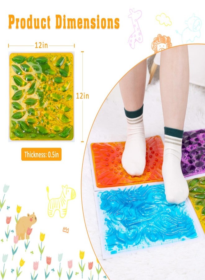 Crystiles Sensory Floor Tiles, 4 Set Textured Play Mats Pads Tiles, 12" X 12" Crash Pads for Kids, Sensory Decorative Tiles with ASTM, BS EN71, CPSIA Certified - Image 4