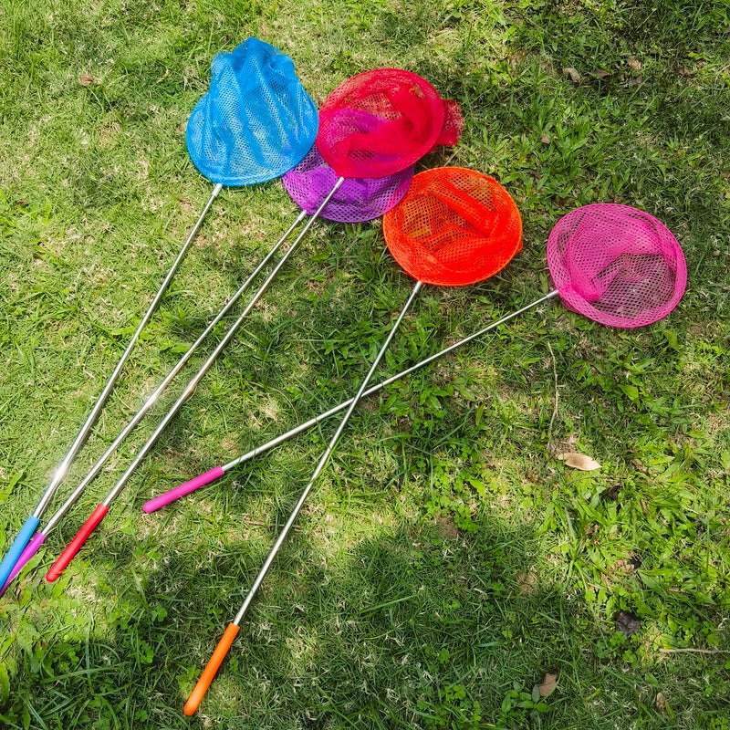 M-jump 2 Pack Kids Telescopic Butterfly Fishing Nets for Kids Catching Butterfly Net Outdoor Tools for Catching Fish Ladybird, Extendable 34 Inches and Anti Slip Grip - Image 5
