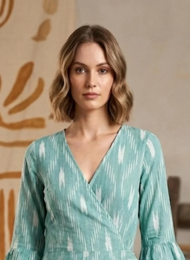 Alaya  Women   Cotton Rayon Midi Dress -AL3746 for Women | Best Price UAE