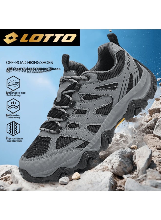 Lotto Rock Sheep Uni Spring Breathable Anti-slip Outdoor Hiking Trail Running Shoes Modern Gray Size 41 - Image 1