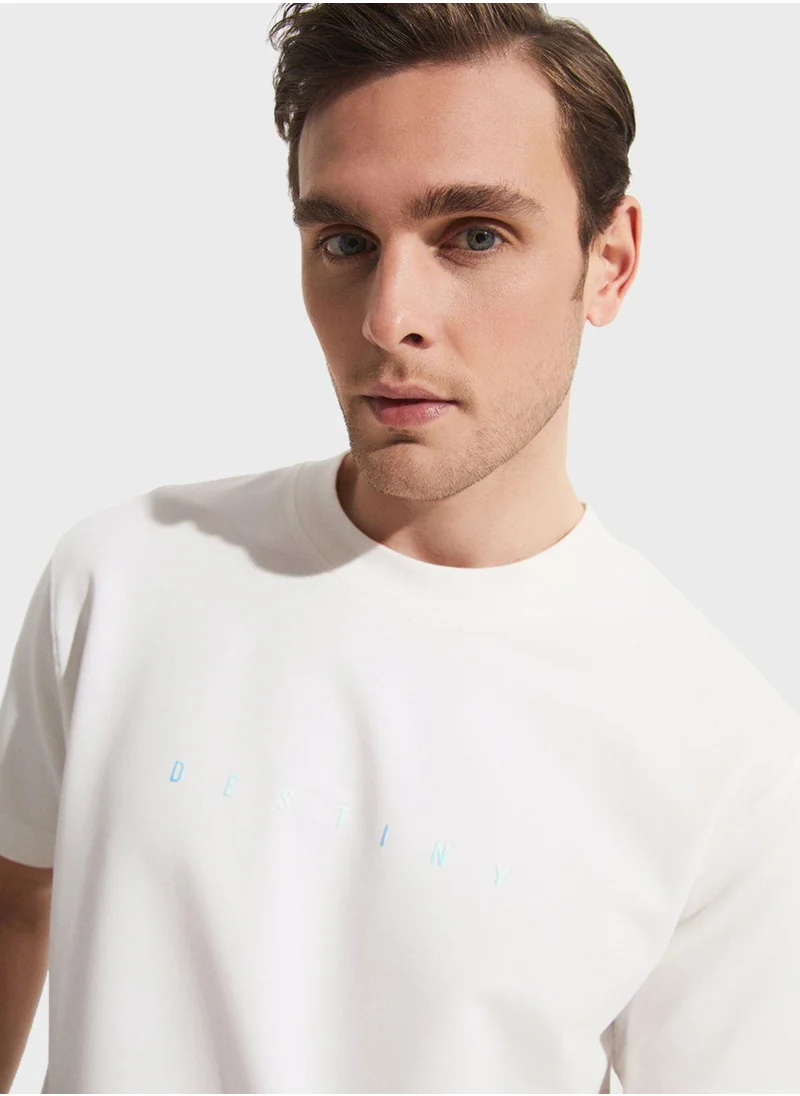 JUNE Printed Crew Neck T-Shirt