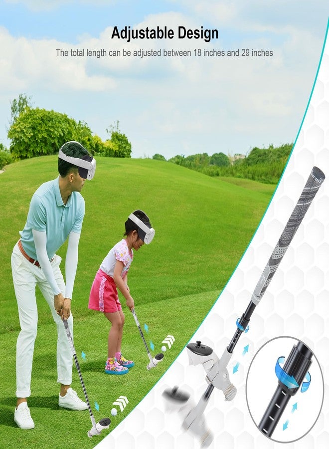 Dxldfks Golf Club Attachment for Meta Quest 3S/ 3 and Oculus 2, Adjustable Handle Grip for VR Game Golf + and 90 Degree Design Keep Tracking for Right Controller - Image 3