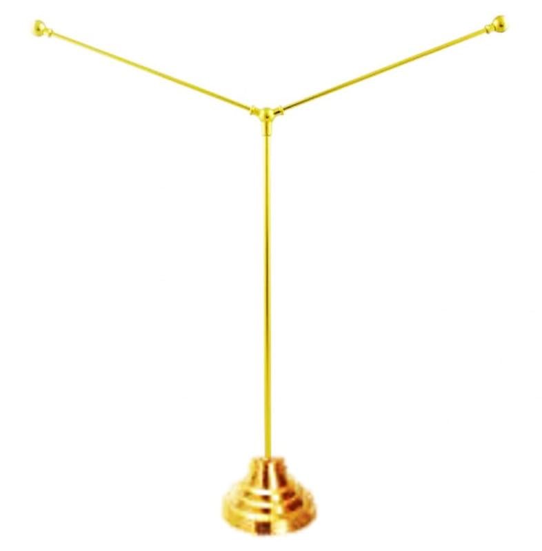 Uniq ISRAEL & INDIA Flags - Shining & Bright Cotton Cloth with Y-Shape Classy Brass Base Table Stand - Image 3