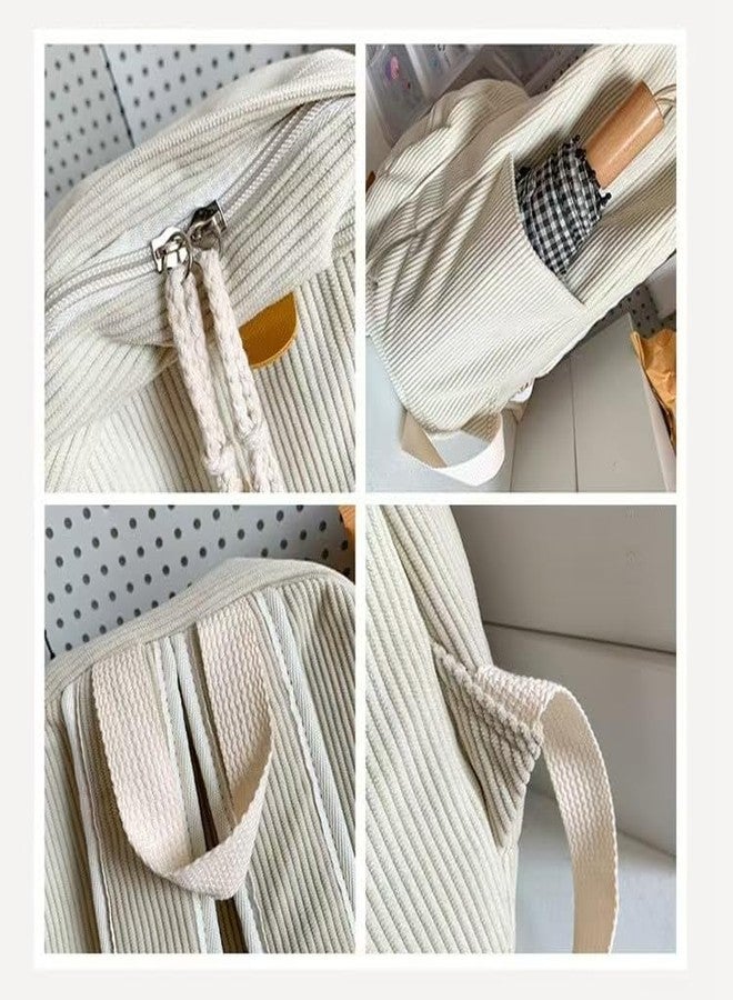 MININAI حقيبة ظهر مينيناي بتصميم بطة مرحة، حقيبة ظهر مخملية بتصميم حيوان كرتوني، حقيبة ظهر أنيقة للكمبيوتر المحمول (أصفر) - Image 4