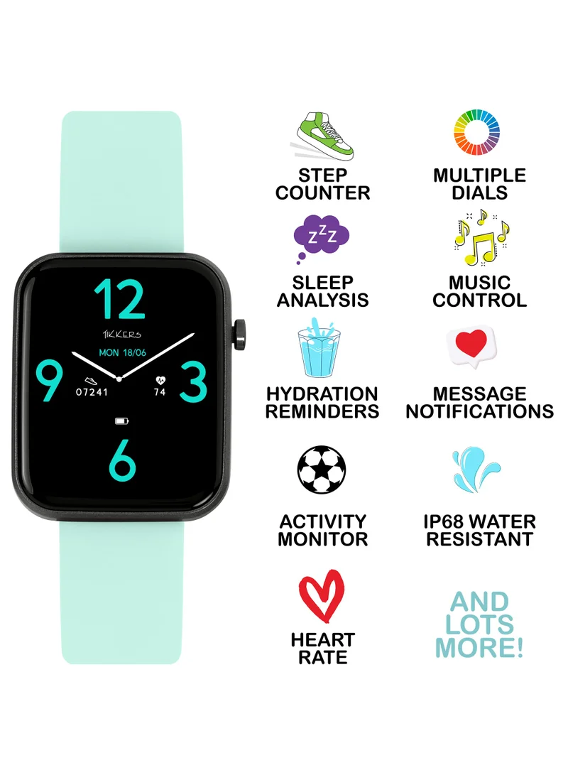 Tikkers Tikkers Smart Series 13 Blue Silicone Strap Smart Watch