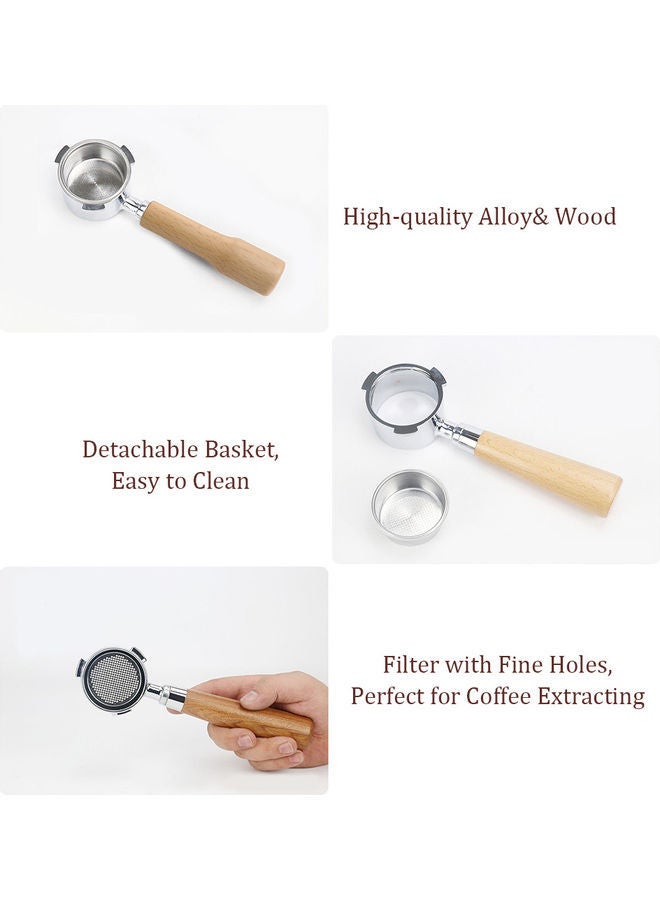 NIBEMINENT Replacement Coffee Portafilter For Delonghi EC680 /EC685 Beige/Silver 225x51x35mm - Image 5