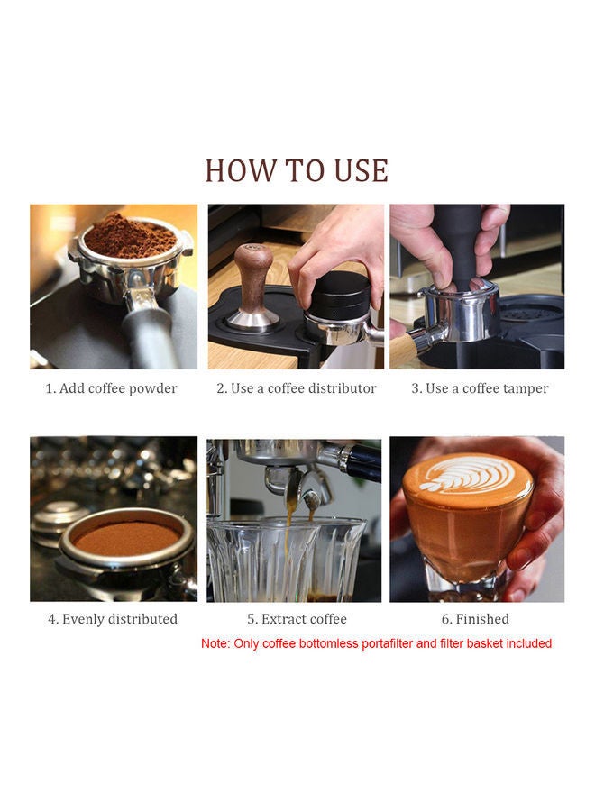 NIBEMINENT Replacement Coffee Portafilter For Delonghi EC680 /EC685 Beige/Silver 225x51x35mm - Image 3