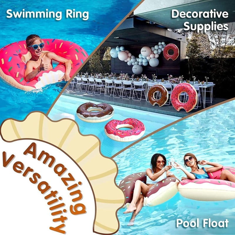 DMAR Donut Pool Float - Donut Tube & Ring for Beach & Pool - Image 4