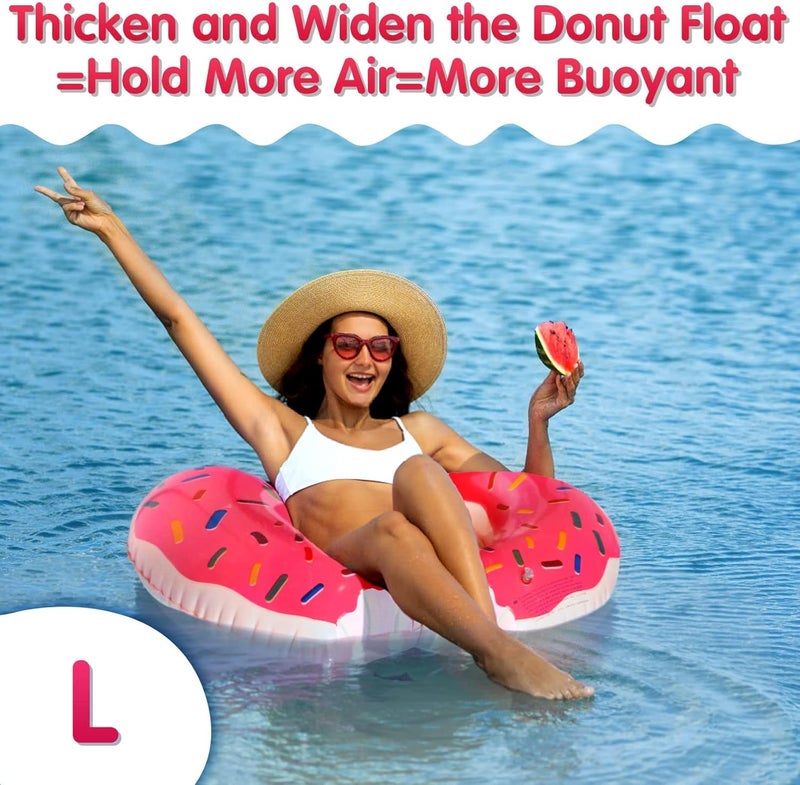 DMAR Donut Pool Float - Donut Tube & Ring for Beach & Pool - Image 5