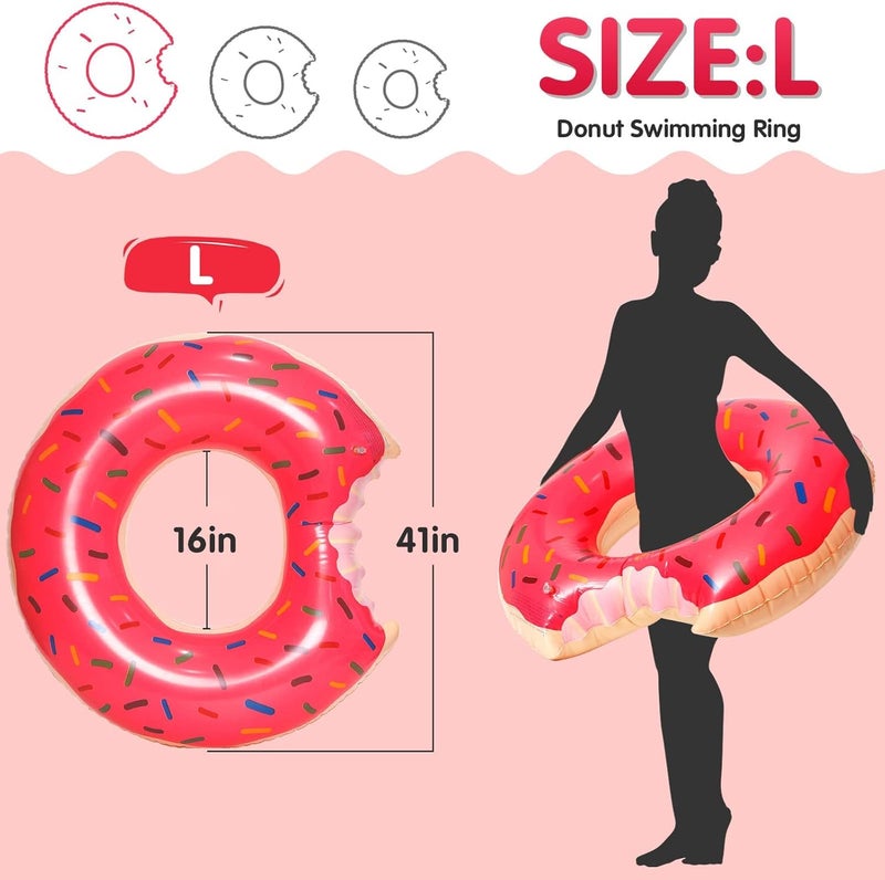 DMAR Donut Pool Float - Donut Tube & Ring for Beach & Pool - Image 2