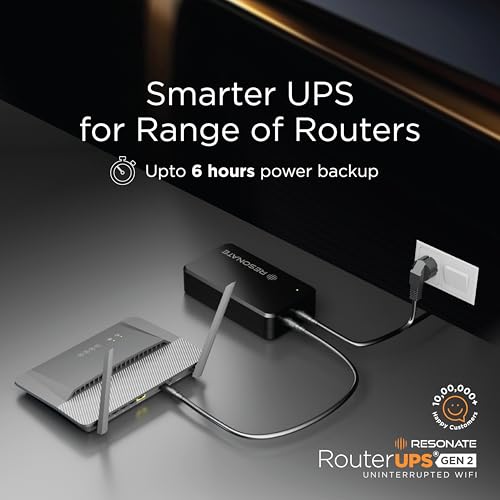 Resonate RouterUPS® Gen2 | Original Router UPS for 12V WiFi Router & Modem (Supports up to 2A) (7800mAh - 95% Longer Power Backup) | Compact Mini UPS with Intelligent Charging (Upto 6 Hrs Internet) - Image 2