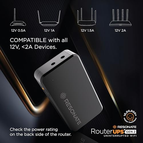 Resonate RouterUPS® Gen2 | Original Router UPS for 12V WiFi Router & Modem (Supports up to 2A) (7800mAh - 95% Longer Power Backup) | Compact Mini UPS with Intelligent Charging (Upto 6 Hrs Internet) - Image 3