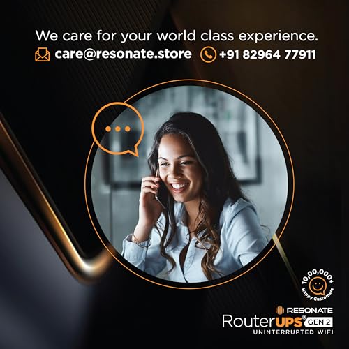 Resonate RouterUPS® Gen2 | Original Router UPS for 12V WiFi Router & Modem (Supports up to 2A) (7800mAh - 95% Longer Power Backup) | Compact Mini UPS with Intelligent Charging (Upto 6 Hrs Internet) - Image 5