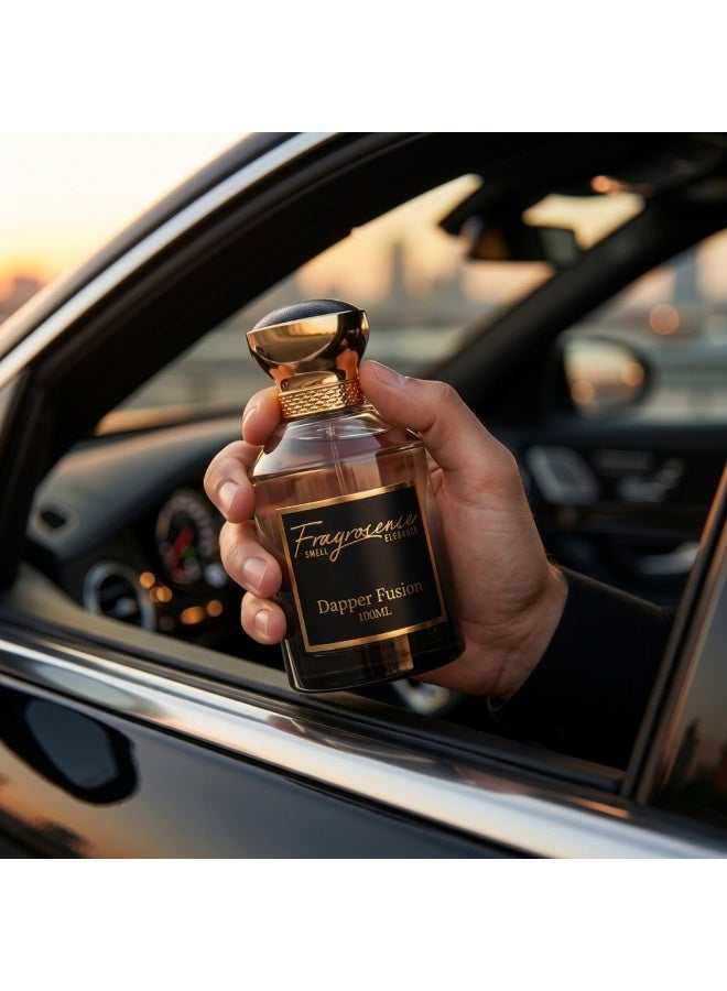 Fragrosense عطر دابر فيوجن للرجال 100 مل - تفاح أخضر بالنعناع والليمون مع ملاحظات الفانيليا وخشب الأرز والفيتيفر - عطر خشبي منعش للاستخدام اليومي والمسائي - Image 3
