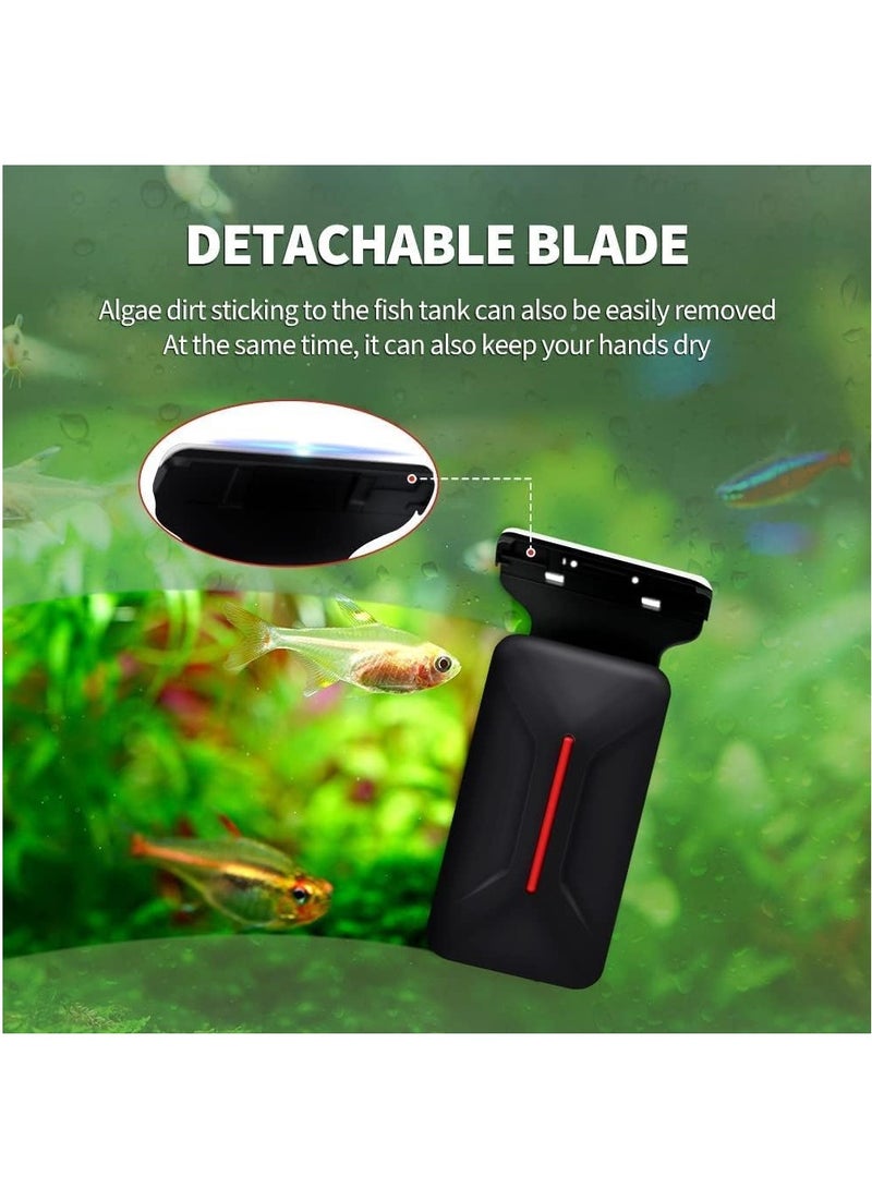 SYOSI Strong Magnetic Cleaning Brush Floating Fish Tank Cleaning Tool Fish Tank Cleaner Scrubber and Scraper Aquarium Cleaning Tools No Scratch Anti-Slip M - Image 2