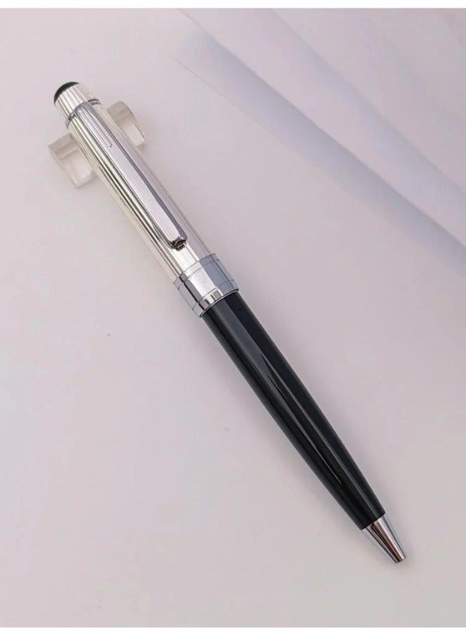 كاتيرا قلم حبر جاف فاخر بجودة و اناقة عالية بتصميم مريح وسلس - فضي و اسود