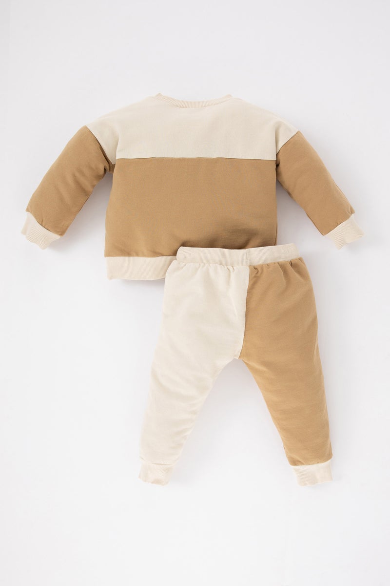 DeFacto Baby Boy 2 piece Regular Fit Crew Neck Slogan Set  - Image 5